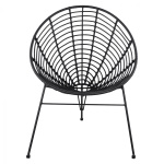 ΠΟΛΥΘΡΟΝΑ ΤΥΠΟΥ ΦΩΛΙΑ ΜΕΤΑΛΛΙΚΗ ALLEGRA HM5458.02 ΜΕ ΜΑΥΡΟ WICKER 73x83x86Υ εκ. - Image 3