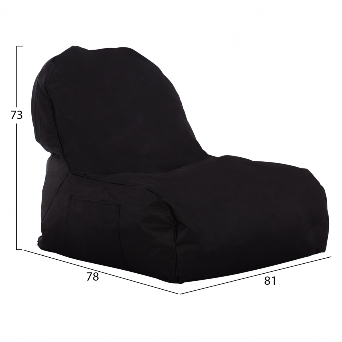 ΠΟΥΦ CLOUD ΑΔΙΑΒΡΟΧΗ ΠΟΛΥΘΡΟΝΑ HM5112.04 ΜΑΥΡΗ ΜΕ UV PROTECTION 81x78x73Y εκ. - Image 2