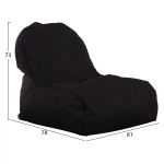 ΠΟΥΦ CLOUD ΑΔΙΑΒΡΟΧΗ ΠΟΛΥΘΡΟΝΑ HM5112.04 ΜΑΥΡΗ ΜΕ UV PROTECTION 81x78x73Y εκ. - Image 2