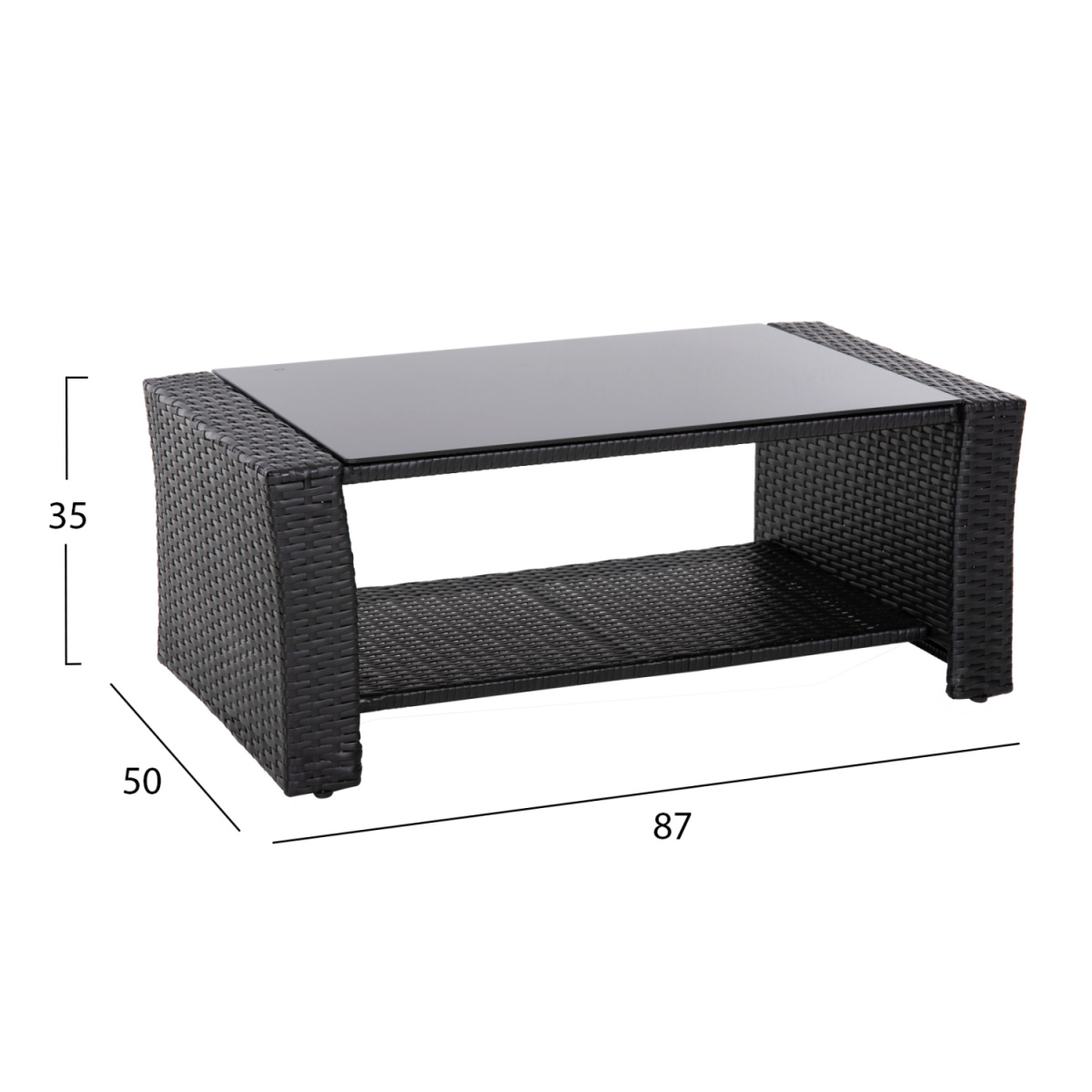 ΣΑΛΟΝΙ ΕΞ.ΧΩΡΟΥ 4ΤΜΧ THORE HM5978 ΣΥΝΘ. RATTAN ΜΑΥΡΟ-ΜΠΕΖ ΜΑΞΙΛΑΡΙΑ - Image 4