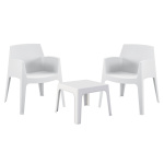 ΣΕΤ 3ΤΜΧ ΠΟΛΥΠΡΟΠΥΛΕΝΙΟΥ SLEEK HM21267.01 ΤΡΑΠΕΖΑΚΙ & 2 ΠΟΛΥΘΡΟΝΕΣ-ΛΕΥΚΟ