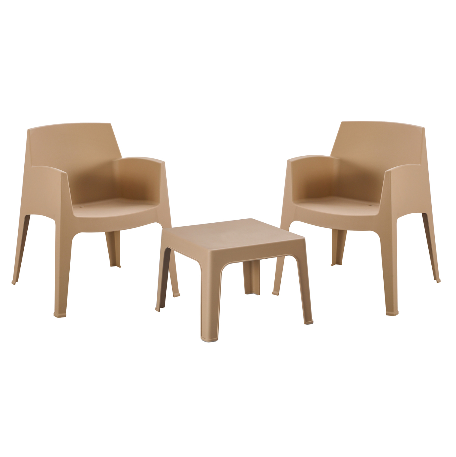 set-3tmch-polypropylenioy-fb92126703-tra ΣΕΤ 3ΤΜΧ ΠΟΛΥΠΡΟΠΥΛΕΝΙΟΥ SLEEK HM21267.03 ΤΡΑΠΕΖΑΚΙ & 2 ΠΟΛΥΘΡΟΝΕΣ-ΚΑΠΟΥΤΣΙΝΟ - Image 1