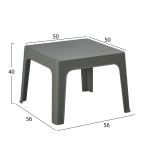 ΣΕΤ 3ΤΜΧ ΠΟΛΥΠΡΟΠΥΛΕΝΙΟΥ SLEEK HM21267.05 ΤΡΑΠΕΖΑΚΙ & 2 ΠΟΛΥΘΡΟΝΕΣ-DARK OLIVE GREEN - Image 3