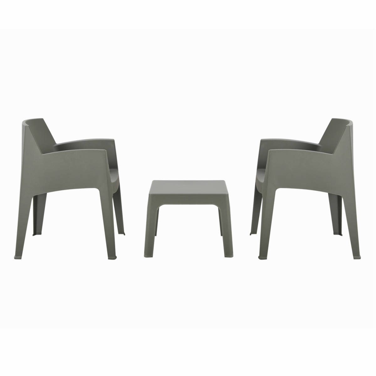 ΣΕΤ 3ΤΜΧ ΠΟΛΥΠΡΟΠΥΛΕΝΙΟΥ SLEEK HM21267.05 ΤΡΑΠΕΖΑΚΙ & 2 ΠΟΛΥΘΡΟΝΕΣ-DARK OLIVE GREEN - Image 4