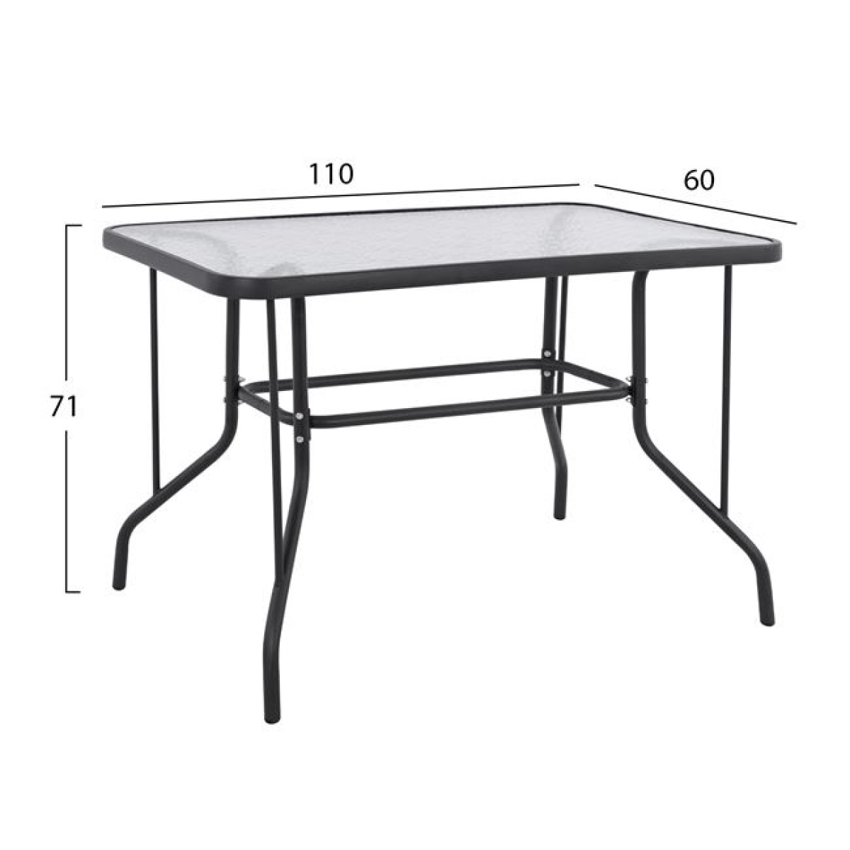 ΣΕΤ ΤΡΑΠΕΖΑΡΙΑΣ 5ΤΜΧ ADAM HM21220.01 ΚΑΡΕΚΛΕΣ ΜΕΤΑΛΛΙΚΕΣ & ΤΡΑΠΕΖΙ 110x60 ΓΚΡΙ - Image 2