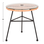 ΣΕΤ ΕΞΩΤΕΡΙΚΟΥ ΧΩΡΟΥ 3ΤΜΧ ALLEGRA HM21047.11 ΜΠΕΖ ΣΥΝΘ.RATTAN-ΜΕΤΑΛΛΟ ΣΕ ΜΑΥΡΟ - Image 2