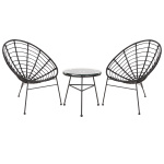 ΣΕΤ ΕΞΩΤΕΡΙΚΟΥ ΧΩΡΟΥ 3ΤΜΧ ALLEGRA HM21047.12 ΜΑΥΡΟ ΣΥΝΘ.RATTAN & ΜΕΤΑΛΛΟ
