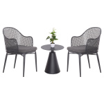 ΣΕΤ LOUNGE 3TMX ΕΞ.ΧΩΡΟΥ OREGO HM21106.01 ΑΛΟΥΜΙΝΙΟ ΣΕ ΣΚΟΥΡΟ ΓΚΡΙ