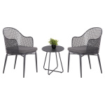 ΣΕΤ LOUNGE 3TMX ΕΞ.ΧΩΡΟΥ OREGO HM21107.01 ΑΛΟΥΜΙΝΙΟ & ΜΕΤΑΛΛΟ ΣΕ ΣΚΟΥΡΟ ΓΚΡΙ