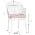ΣΕΤ LOUNGE 3TMX ΕΞ.ΧΩΡΟΥ OREGO HM21107.02 ΑΛΟΥΜΙΝΙΟ & ΜΕΤΑΛΛΟ ΣΕ ΛΕΥΚΟ - Image 2