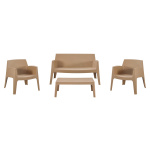 ΣΕΤ LOUNGE 4ΤΜΧ SLEEK HM21275.03 ΚΑΠΟΥΤΣΙΝΟ ΠΟΛΥΠΡΟΠΥΛΕΝΙΟ