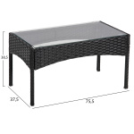 ΣΕΤ ΣΑΛΟΝΙ 4ΤΜΧ STASIA HM6089.04 ΣΥΝΘ.RATTAN ΜΑΥΡΟ-ΜΠΕΖ ΜΑΞΙΛΑΡΙΑ - Image 4