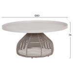 ΣΕΤ ΣΑΛΟΝΙ 5ΤΜΧ DRISCOLL ΗM6473.02 IVORY ΑΛΟΥΜΙΝΙΟ--ΜΠΕΖ ΣΧΟΙΝΙ & OLEFIN ΥΦΑΣΜΑ - Image 4