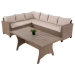 ΣΕΤ ΣΑΛΟΝΙ ΓΩΝΙΑ & ΤΡΑΠΕΖΙ CARSON HM6078.02 ΜΟΚΑ ΣΥΝΘ.RATTAN-ΜΑΞΙΛΑΡΙΑ