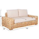 ΣΕΤ ΣΑΛΟΝΙ 4ΤΜΧ TROPEL HM11940 ΦΥΣΙΚΟ RATTAN-2ΘΕΣΙΟΣ ΚΑΝΑΠΕΣ-2 ΠΟΛΥΘΡΟΝΕΣ-ΤΡΑΠΕΖΙ - Image 2
