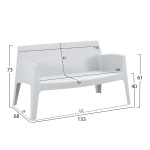 ΣΕΤ ΣΑΛΟΝΙ ΕΞ.ΧΩΡΟΥ 4ΤΜΧ SLEEK HM21268.01 ΛΕΥΚΟ ΠΟΛΥΠΡΟΠΥΛΕΝΙΟ - Image 2