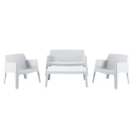 ΣΕΤ ΣΑΛΟΝΙ ΕΞ.ΧΩΡΟΥ 4ΤΜΧ SLEEK HM21268.01 ΛΕΥΚΟ ΠΟΛΥΠΡΟΠΥΛΕΝΙΟ