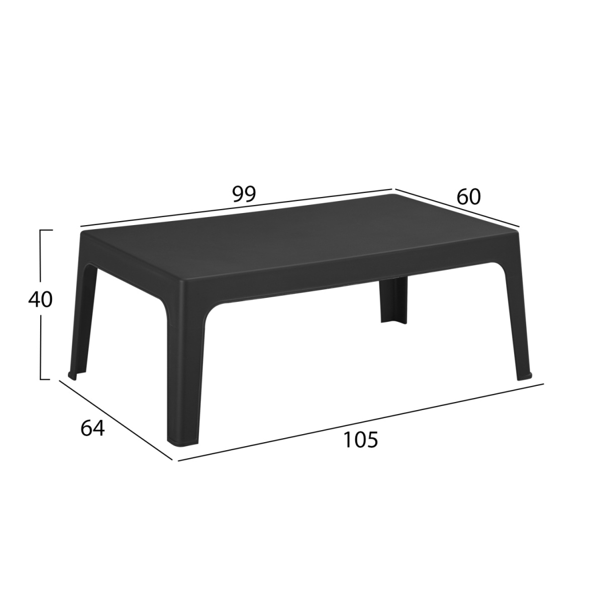 ΣΕΤ ΣΑΛΟΝΙ ΕΞ.ΧΩΡΟΥ 4ΤΜΧ SLEEK HM21268.02 ΜΑΥΡΟ ΠΟΛΥΠΡΟΠΥΛΕΝΙΟ - Image 4