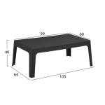 ΣΕΤ ΣΑΛΟΝΙ ΕΞ.ΧΩΡΟΥ 4ΤΜΧ SLEEK HM21268.02 ΜΑΥΡΟ ΠΟΛΥΠΡΟΠΥΛΕΝΙΟ - Image 4