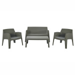 ΣΕΤ ΣΑΛΟΝΙ ΕΞ.ΧΩΡΟΥ 4ΤΜΧ SLEEK HM21268.05 DARK OLIVE GREEN ΠΟΛΥΠΡΟΠΥΛΕΝΙΟ