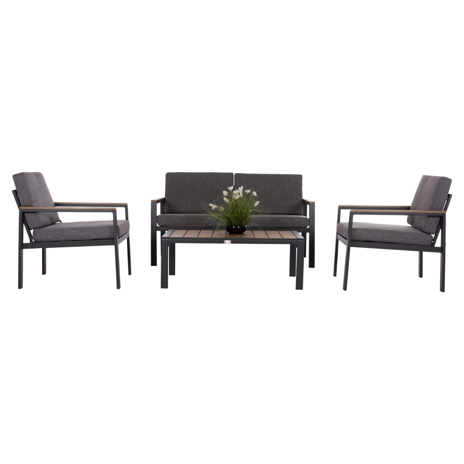 set-saloni-exchoroy-4tmch-fb9627803-aloy ΣΕΤ ΣΑΛΟΝΙ ΕΞ.ΧΩΡΟΥ 4ΤΜΧ SAFIN HM6278.03 ΑΛΟΥΜΙΝΙΟ & OLEFIN ΣΚΟΥΡΟ ΓΚΡΙ--POLYWOOD - Image 1