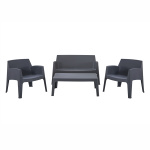 ΣΕΤ ΣΑΛΟΝΙ ΕΞ.ΧΩΡΟΥ 4ΤΜΧ SLEEK HM21268.10 ΓΚΡΙ ΠΟΛΥΠΡΟΠΥΛΕΝΙΟ