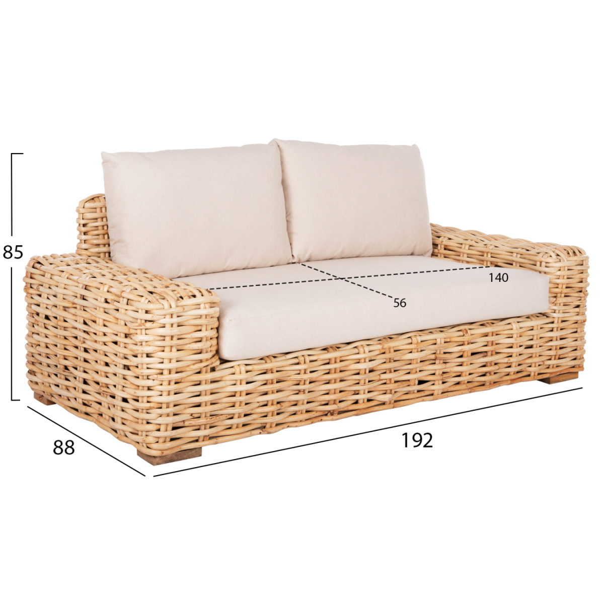 ΣΕΤ ΣΑΛΟΝΙ ΕΞ.ΧΩΡΟΥ TROPEL HM11941 3ΤΜΧ ΦΥΣΙΚΟ RATTAN-ΛΕΥΚΑ ΜΑΞΙΛΑΡΙΑ - Image 3