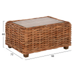 ΣΕΤ ΣΑΛΟΝΙ ΕΞ.ΧΩΡΟΥ TROPEL HM9656 4ΤΜΧ ΦΥΣΙΚΟ RATTAN-ΞΥΛΟ ΜΑΟΝΙ-ΛΕΥΚΑ ΜΑΞΙΛΑΡΙΑ - Image 4