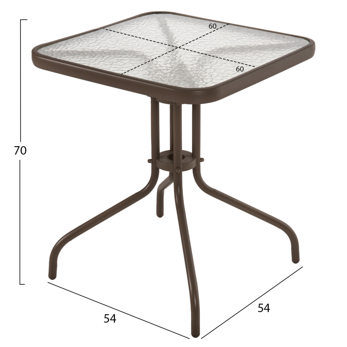 ΣΕΤ ΤΡΑΠΕΖΑΡΙΑ 3ΤΜΧ ΚΑΡΕΚΛΕΣ ΚΑΙ ΤΡΑΠΕΖΙ 60x60 HM5183.02 - Image 2