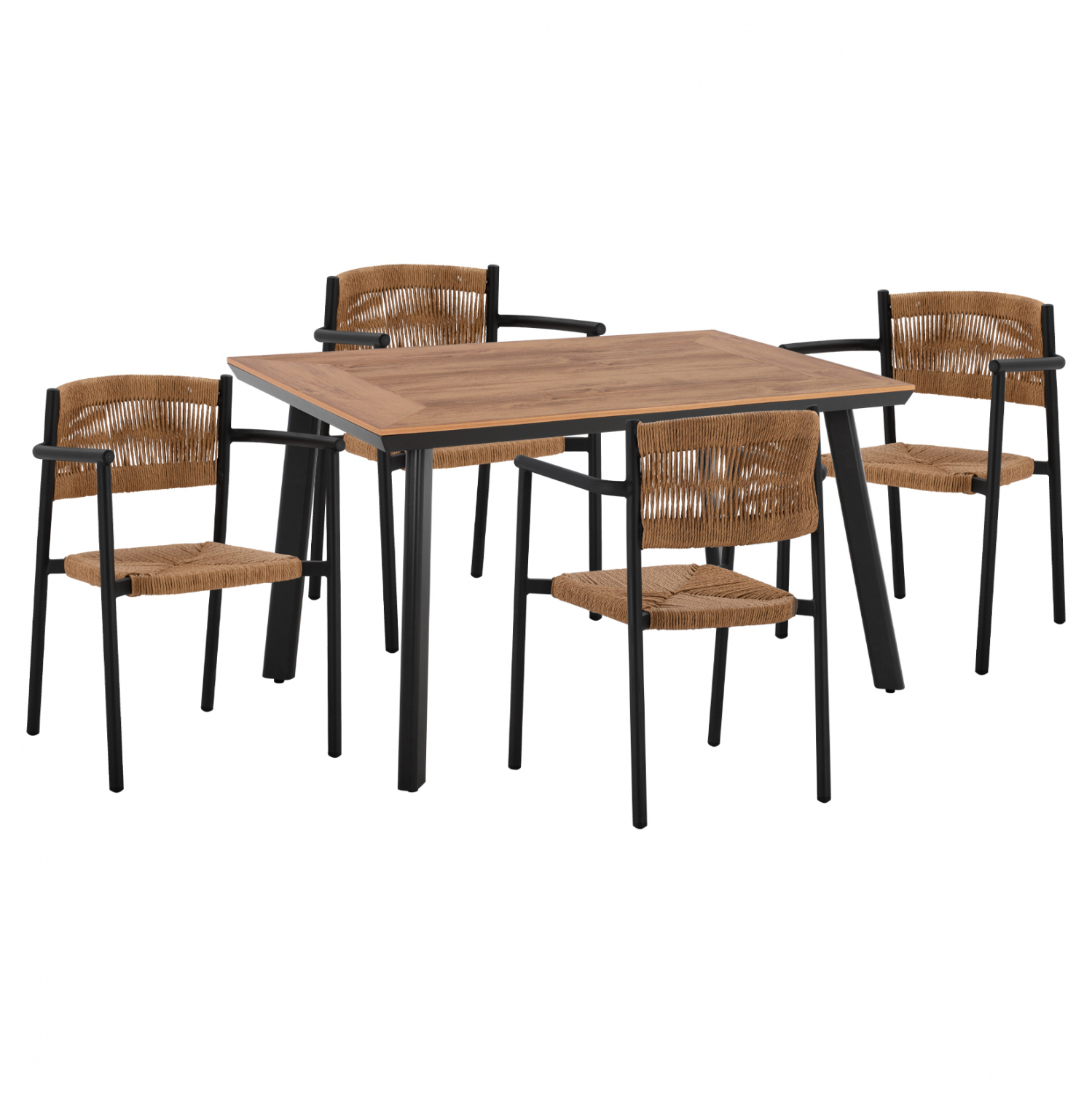set-trapezaria-5tmch-me-trapezi-polywood-3 ΣΕΤ ΤΡΑΠΕΖΑΡΙΑ 5ΤΜΧ ΜΕ ΤΡΑΠΕΖΙ POLYWOOD 120Χ80 & ΠΟΛΥΘΡΟΝΕΣ ΑΝΘΡΑΚΙ HM11430 - Image 1