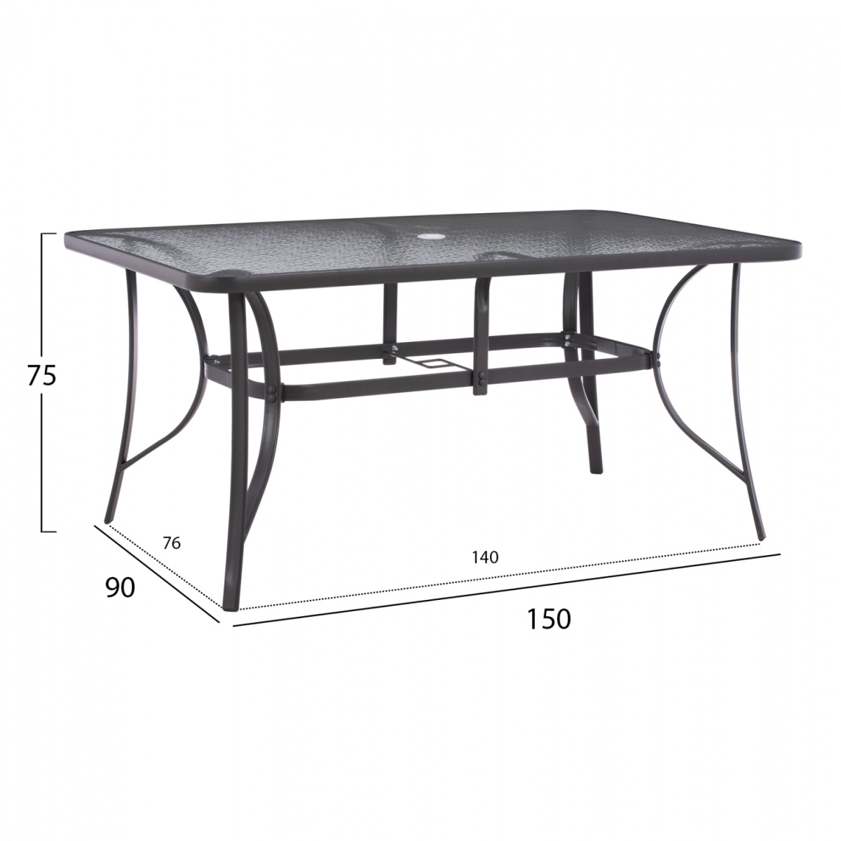 ΣΕΤ ΤΡΑΠΕΖΑΡΙΑ 7ΤΜΧ ΤΡΑΠΕΖΙ BRUNO 150X90 ΜΕ ΠΟΛΥΘΡΟΝΕΣ ENDIKA ΓΚΡΙ HM11475 - Image 2