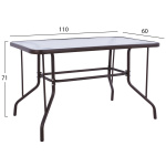 ΣΕΤ ΤΡΑΠΕΖΑΡΙΑΣ 5ΤΜΧ ΕΞ.ΧΩΡΟΥ ADAM HM10873.01 ΜΕΤΑΛΛΟ & WICKER ΣΕ ΚΑΦΕ - Image 2