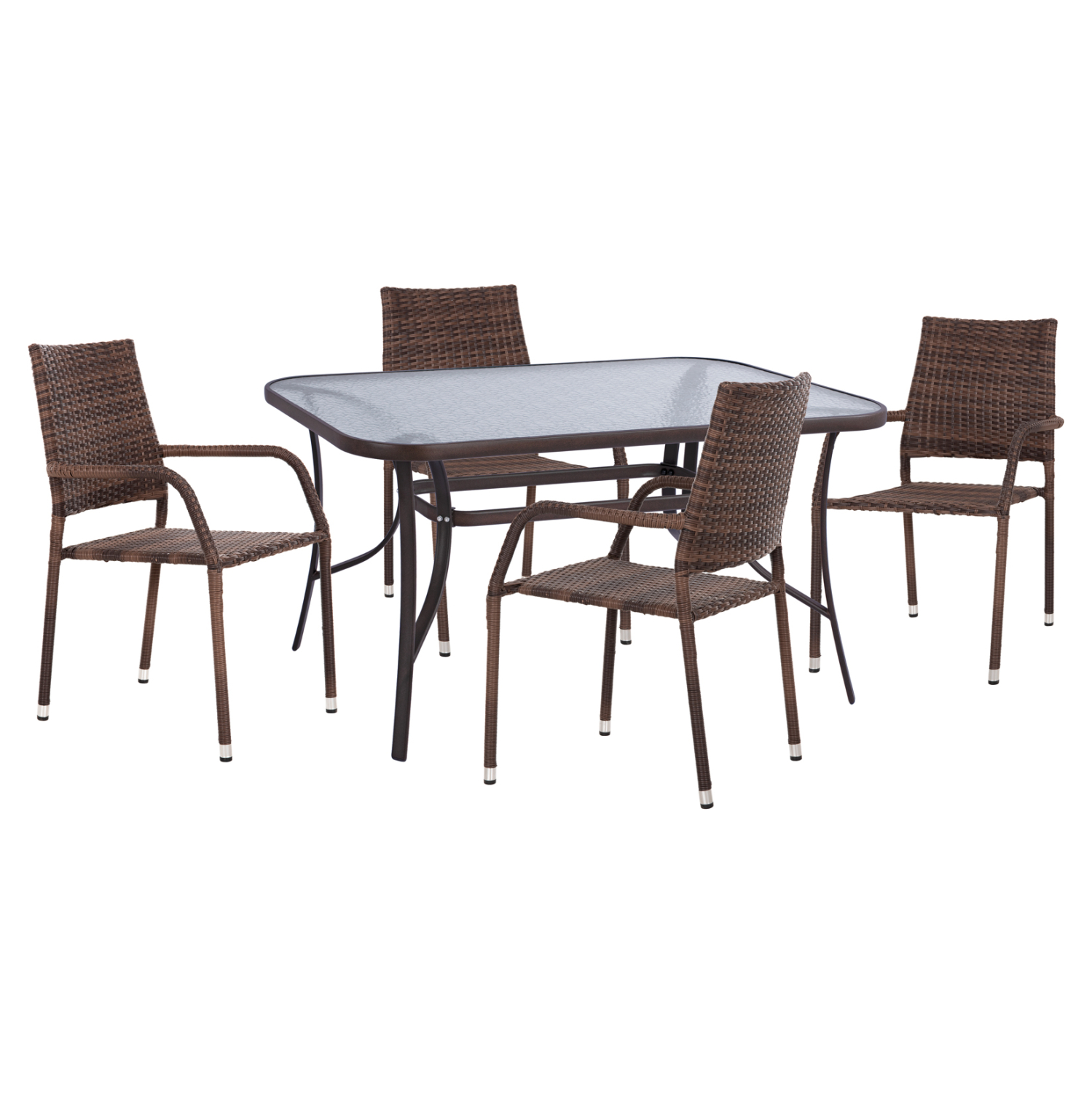 set-trapezarias-5tmch-exchoroy-fb9108740-4 ΣΕΤ ΤΡΑΠΕΖΑΡΙΑΣ 5ΤΜΧ ΕΞ.ΧΩΡΟΥ BRUNO HM10874.01 ΜΕΤΑΛΛΟ & WICKER ΣΕ ΚΑΦΕ - Image 1
