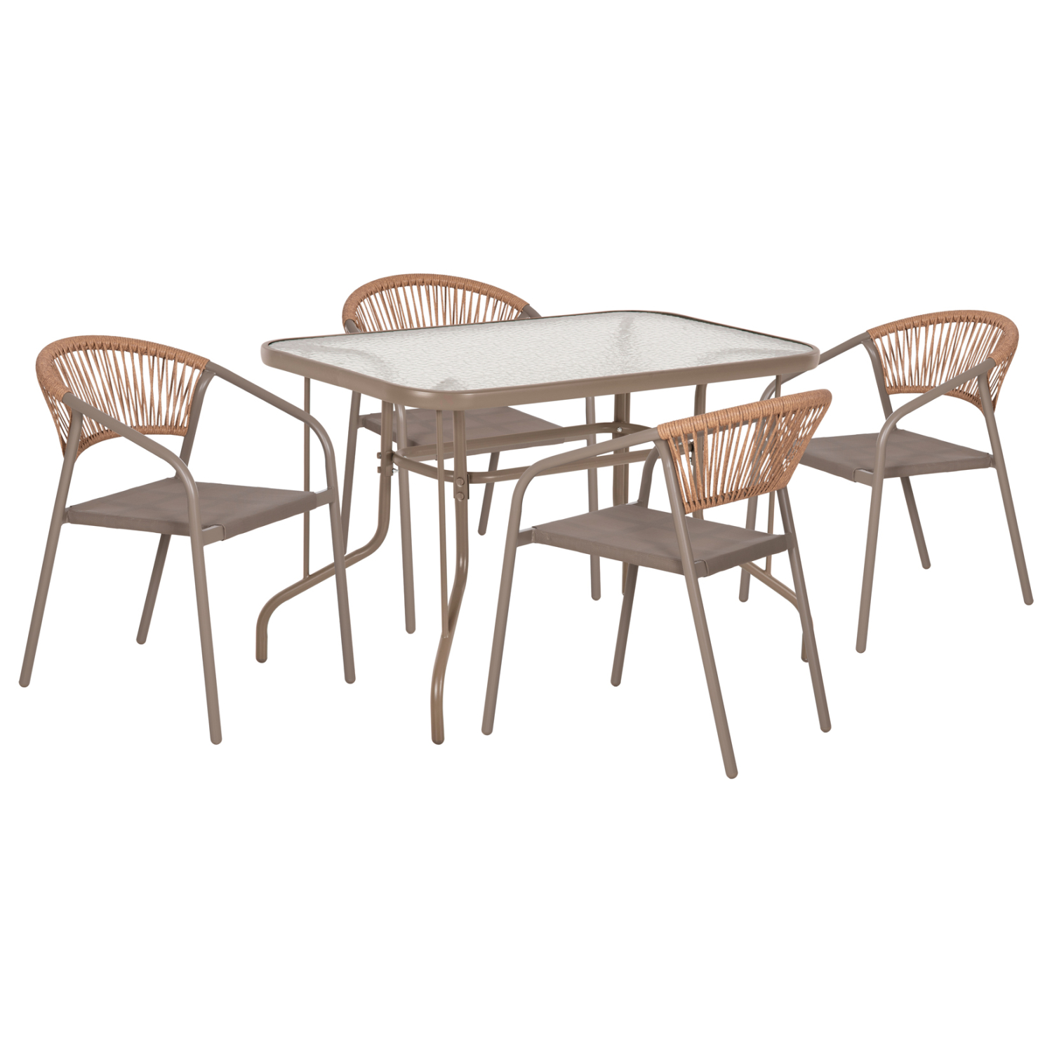 set-trapezarias-5tmch-fb91072704-karekle-4 ΣΕΤ ΤΡΑΠΕΖΑΡΙΑΣ 5ΤΜΧ ADAM HM10727.04 ΚΑΡΕΚΛΕΣ ΜΕΤΑΛΛΙΚΕΣ & ΤΡΑΠΕΖΙ 110x60εκ ΣΑΜΠΑΝΙ - Image 1