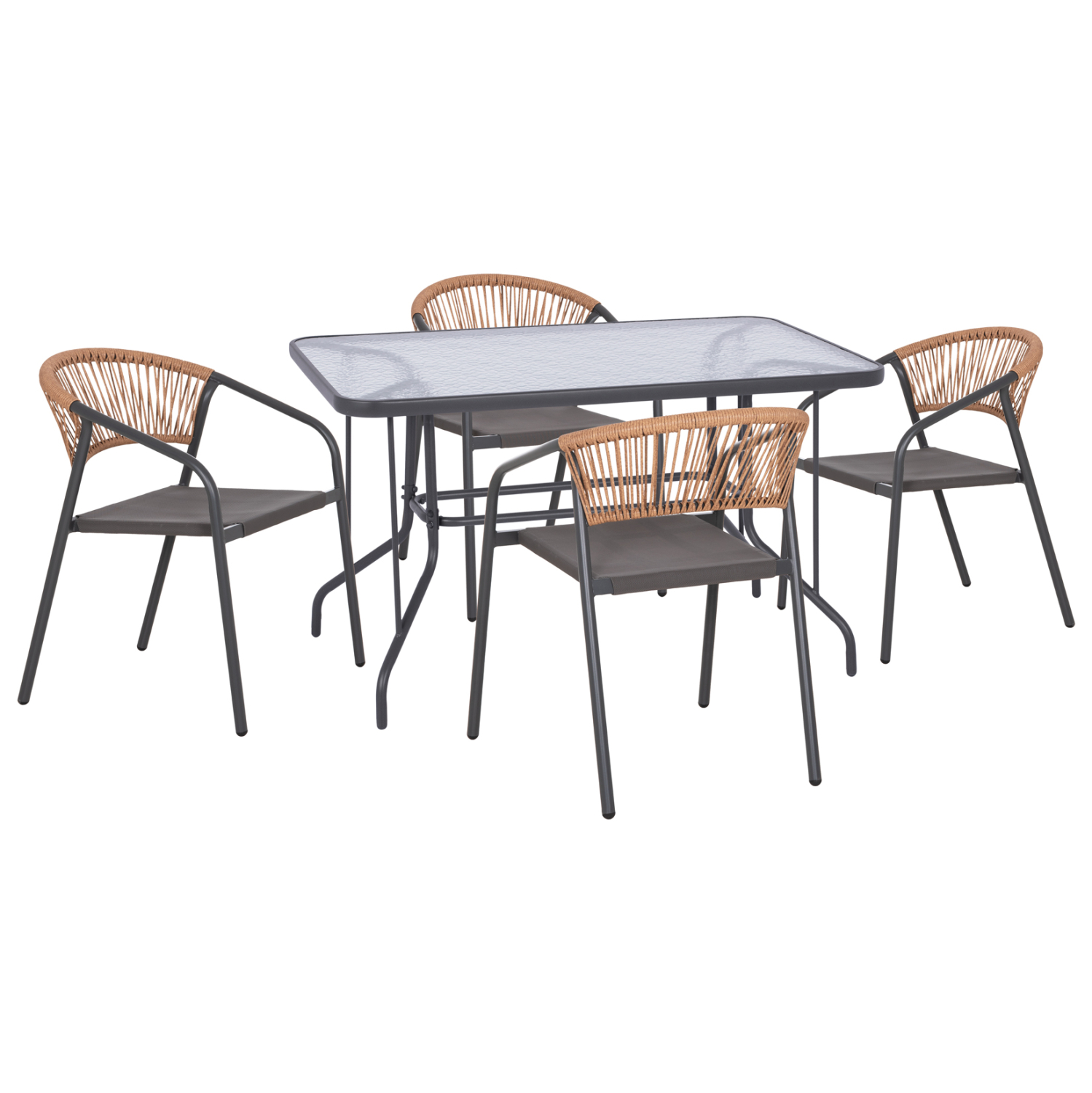 set-trapezarias-5tmch-fb91085901-karekle ΣΕΤ ΤΡΑΠΕΖΑΡΙΑΣ 5ΤΜΧ ADAM HM10859.01 ΚΑΡΕΚΛΕΣ ΜΕΤΑΛΛΙΚΕΣ & ΤΡΑΠΕΖΙ 120x70εκ ΓΚΡΙ - Image 1