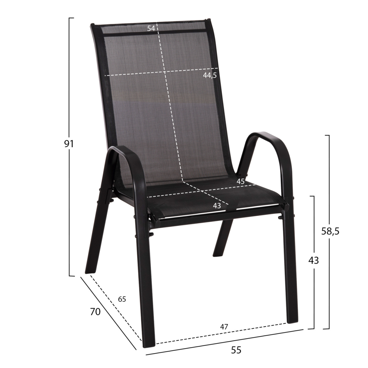 ΣΕΤ ΤΡΑΠΕΖΑΡΙΑΣ 5ΤΜΧ ADAM HM10896.03 ΤΡΑΠΕΖΙ 120x70εκ & 4 ΠΟΛΥΘΡΟΝΕΣ--ΜΑΥΡΟ - Image 3