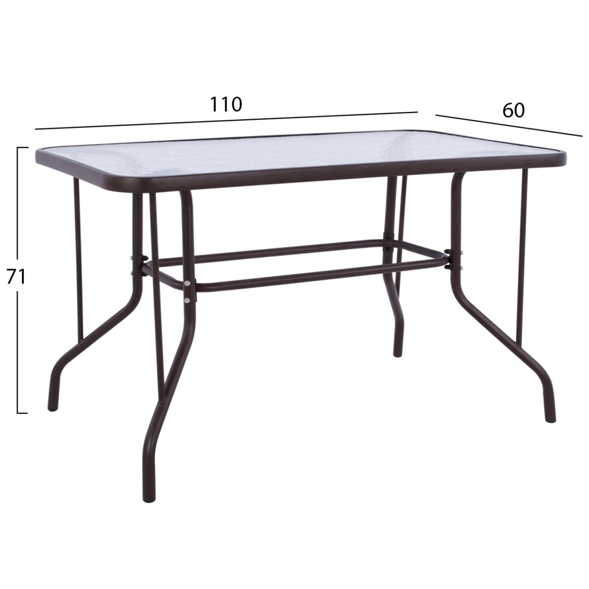 ΣΕΤ ΤΡΑΠΕΖΑΡΙΑΣ 5ΤΜΧ ADAM HM10897.02 ΤΡΑΠΕΖΙ 110x60εκ & 4 ΠΟΛΥΘΡΟΝΕΣ--ΚΑΦΕ - Image 2