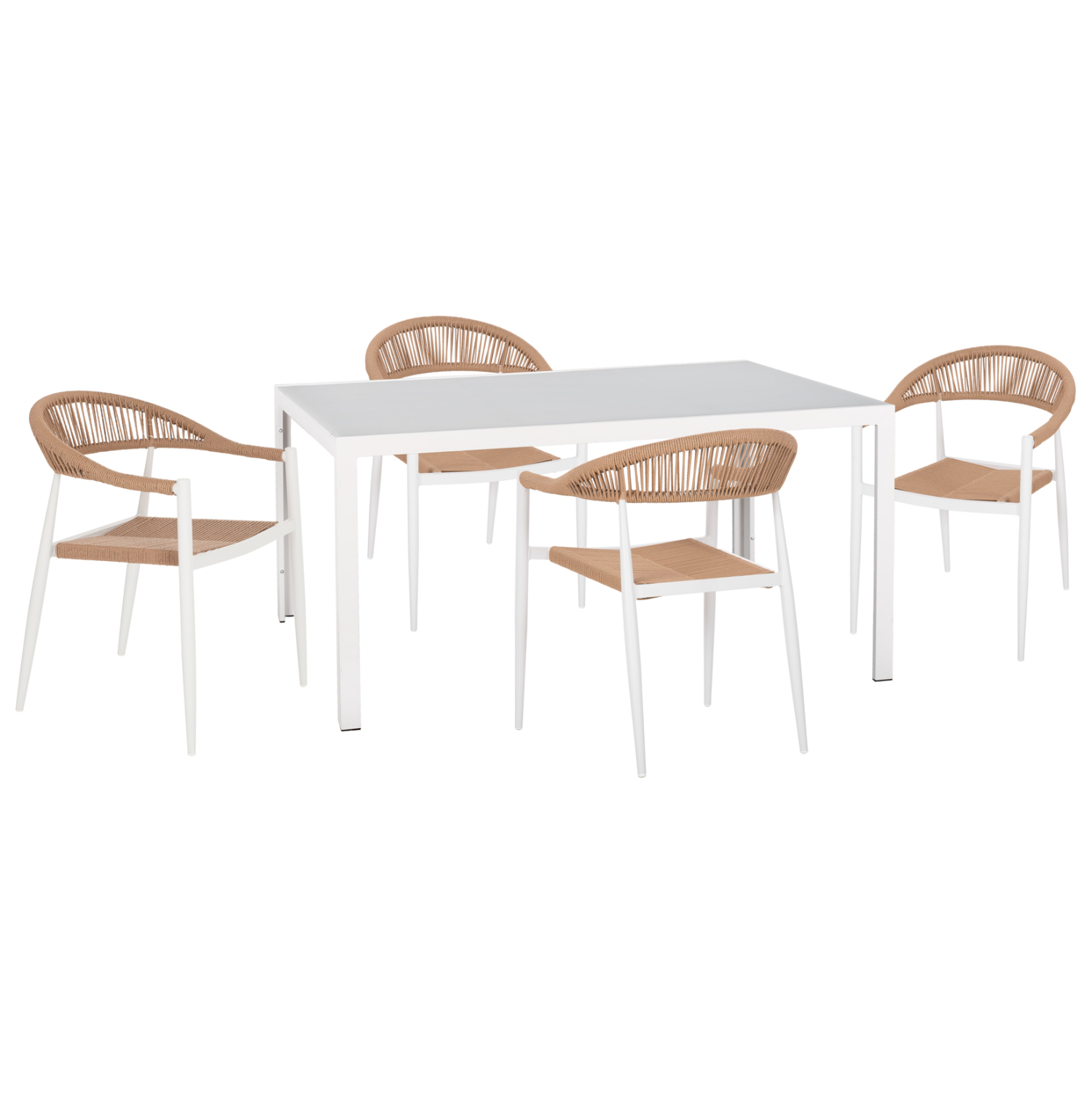 set-trapezarias-5tmch-fb921022-trapezi-m ΣΕΤ ΤΡΑΠΕΖΑΡΙΑΣ 5ΤΜΧ GRET HM21022 ΤΡΑΠΕΖΙ ΜΕΤΑΛ.ΛΕΥΚΟ--ΚΑΡΕΚΛΕΣ ΑΛΟΥΜΙΝΙΟΥ - Image 1