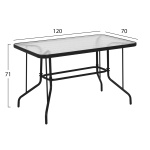ΣΕΤ ΤΡΑΠΕΖΑΡΙΑΣ 5ΤΜΧ ADAM HM21160 ΚΑΡΕΚΛΕΣ ΑΛΟΥΜΙΝΙΟΥ & ΤΡΑΠΕΖΙ 120x70 ΓΚΡΙ - Image 2