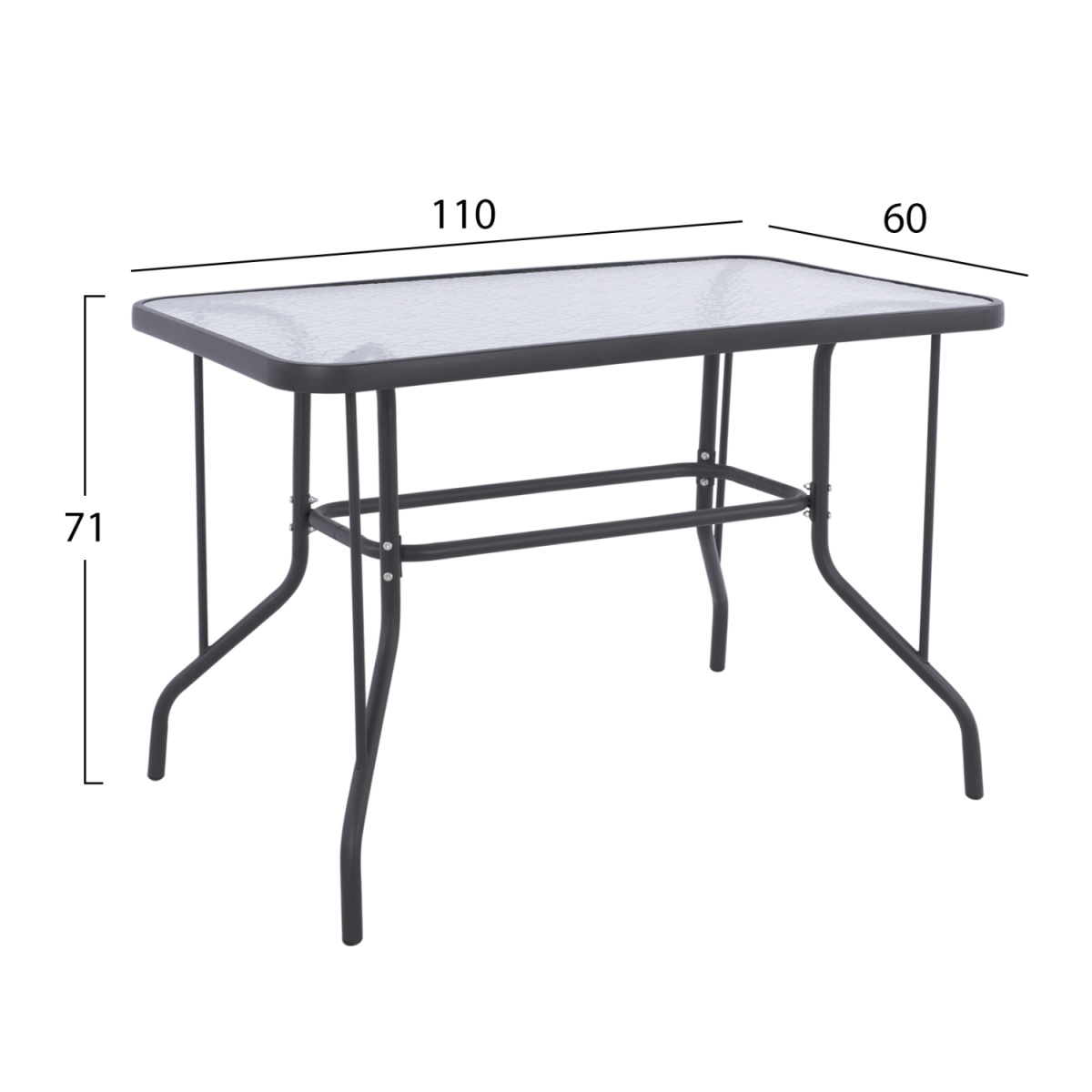 ΣΕΤ ΤΡΑΠΕΖΑΡΙΑΣ 5ΤΜΧ ADAM HM21219 ΚΑΡΕΚΛΕΣ ΜΕΤΑΛΛΙΚΕΣ & ΤΡΑΠΕΖΙ 110x60 ΓΚΡΙ - Image 2