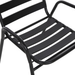 ΣΕΤ ΤΡΑΠΕΖΑΡΙΑΣ 5ΤΜΧ ADAM HM21219.01 ΚΑΡΕΚΛΕΣ ΜΕΤΑΛΛΙΚΕΣ & ΤΡΑΠΕΖΙ 110x60 ΜΑΥΡΟ - Image 4