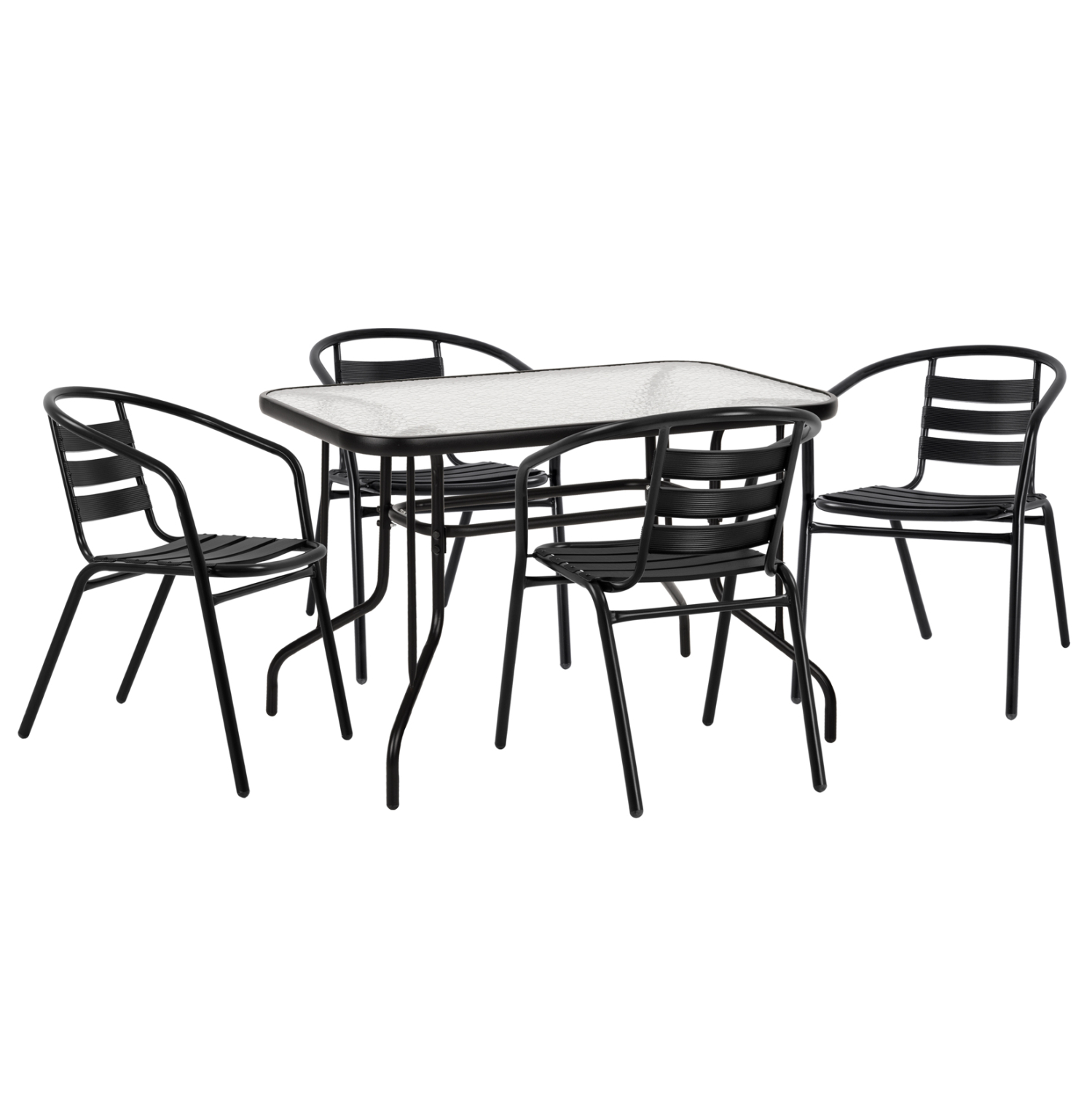 set-trapezarias-5tmch-fb921220-karekles- ΣΕΤ ΤΡΑΠΕΖΑΡΙΑΣ 5ΤΜΧ ADAM HM21220.03 ΚΑΡΕΚΛΕΣ ΜΕΤΑΛΛΙΚΕΣ & ΤΡΑΠΕΖΙ 110x60 ΜΑΥΡΟ - Image 1