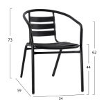 ΣΕΤ ΤΡΑΠΕΖΑΡΙΑΣ 5ΤΜΧ ADAM HM21220.03 ΚΑΡΕΚΛΕΣ ΜΕΤΑΛΛΙΚΕΣ & ΤΡΑΠΕΖΙ 110x60 ΜΑΥΡΟ - Image 3