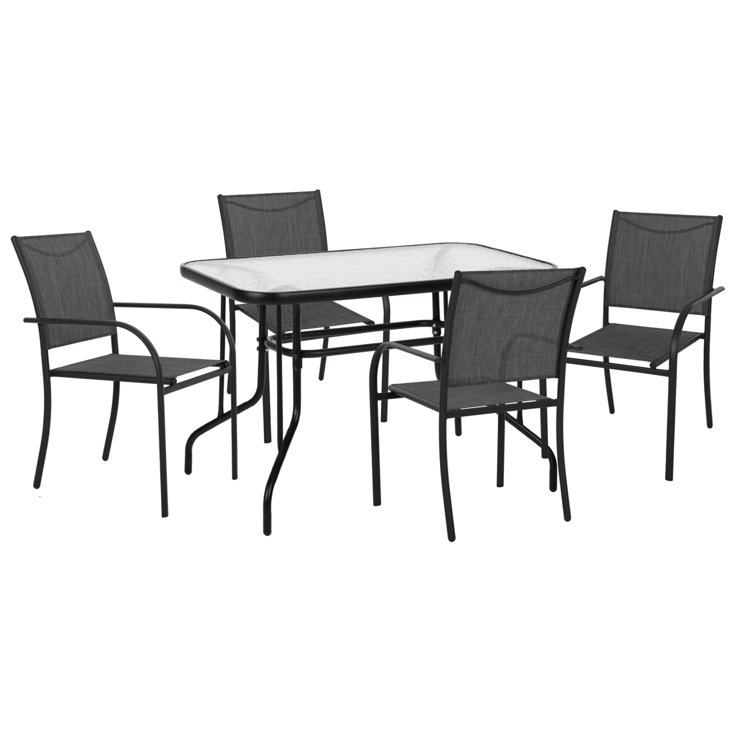 set-trapezarias-5tmch-fb92122301-trapezi ΣΕΤ ΤΡΑΠΕΖΑΡΙΑΣ 5ΤΜΧ REDAN HM21223.01 ΤΡΑΠΕΖΙ & 4 ΠΟΛΥΘΡΟΝΕΣ ΣΕ ΜΑΥΡΟ - Image 1