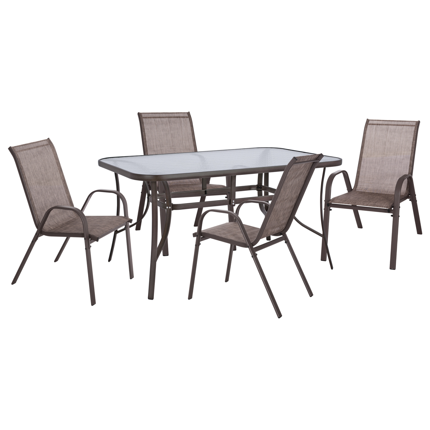 set-trapezarias-5tmch-me-metalliko-trape ΣΕΤ ΤΡΑΠΕΖΑΡΙΑΣ ΚΑΦΕ ΜΕΤΑΛΛΙΚΟ 5ΤΜΧ ΜΕ 4 ΚΑΡΕΚΛΕΣ & ΤΡΑΠΕΖΙ 150Χ90 HM5201 - Image 1