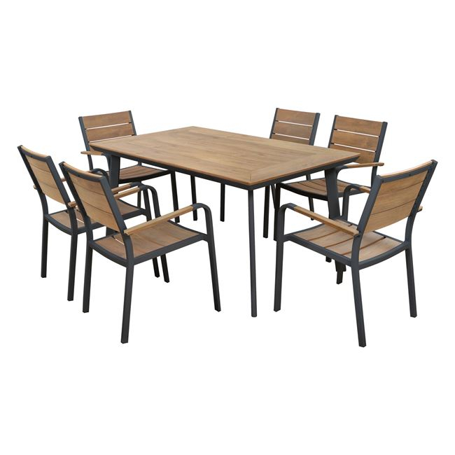 set-trapezarias-7tmch-se-gkri-chroma-hm5 ΣΕΤ ΤΡΑΠΕΖΑΡΙΑΣ 7ΤΜΧ ΣΕ ΓΚΡΙ ΧΡΩΜΑ HM5240.02 - Image 1