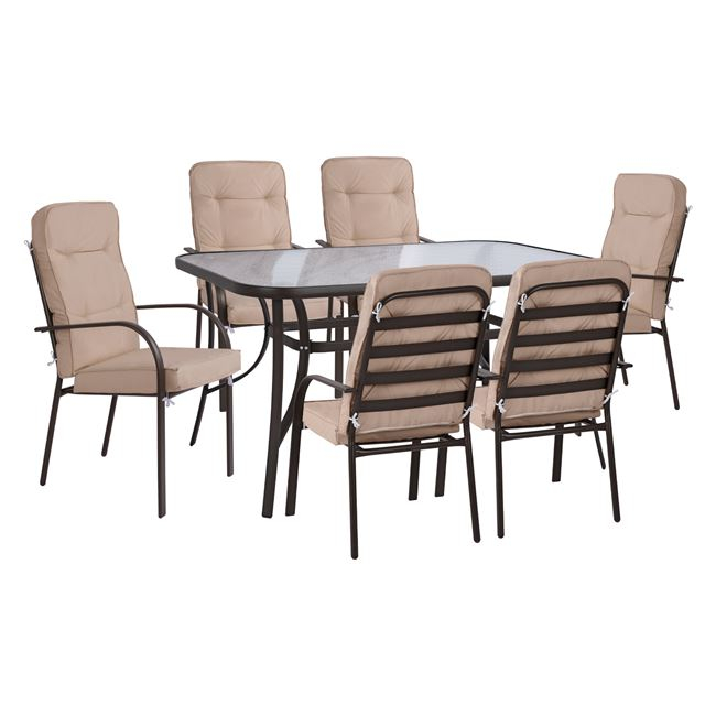 set-trapezarias-7tmx-trapezi-150ch90ch72-3 ΣΕΤ ΤΡΑΠΕΖΑΡΙΑΣ 7TMX ΤΡΑΠΕΖΙ 150Χ90Χ72Υεκ.ΚΑΙ 6 ΠΟΛΥΘΡΟΝΕΣ ΜΕΤΑΛΛΟ ΚΑΦΕ HM10561.02 - Image 1