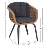 ΣΕΤ ΤΡΑΠΕΖΑΡΙΑΣ 9ΤΜΧ VICTUS HM10864.01 ΓΚΡΙ ΑΛΟΥΜ.-SINTERED STONE-OLEFIN--WICKER - Image 4