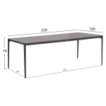 ΣΕΤ ΤΡΑΠΕΖΑΡΙΑΣ 9ΤΜΧ STAD HM10865.01 ΓΚΡΙ ΑΛΟΥΜΙΝΙΟ-SINTERED STONE TOP-OLEFIN - Image 3
