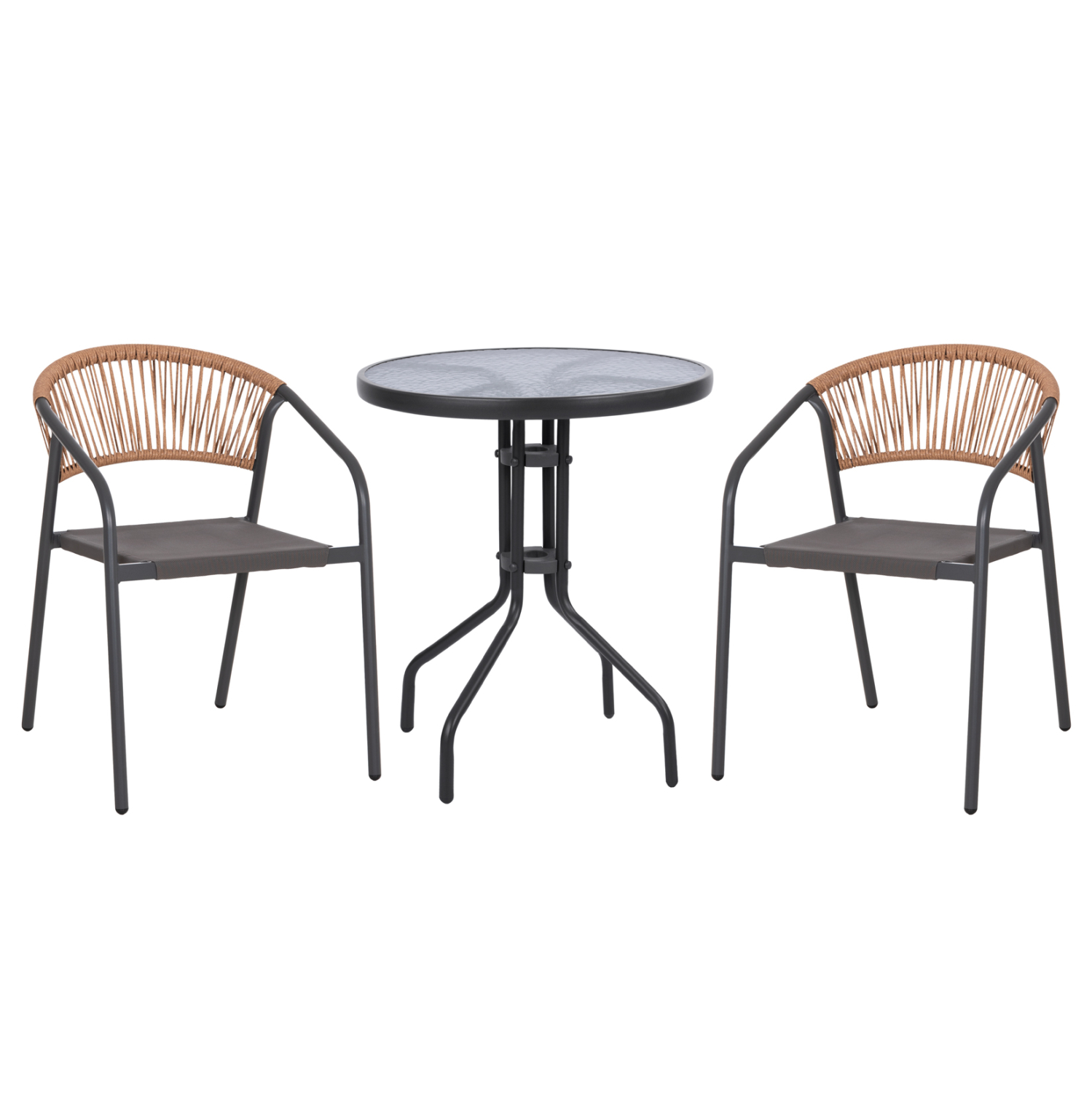 set-trapezarias-exchoroy-3tmch-fb9108810 ΣΕΤ ΤΡΑΠΕΖΑΡΙΑΣ ΕΞ.ΧΩΡΟΥ 3ΤΜΧ LIMA HM10881.01 ΜΕΤΑΛΛΟ & TEXTILENE- ΓΚΡΙ (ΣΤΡΟΓΓΥΛΟ) - Image 1
